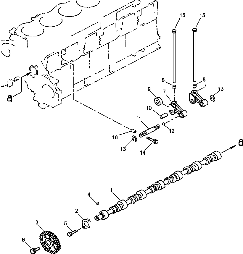 CAMSHAFT ASSEMBLY 6150-41-1022 KOMATSU