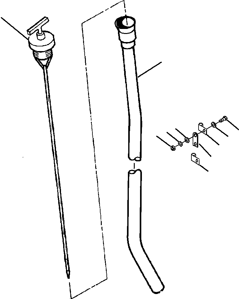 BRACKET, DIPSTICK TUBE SUPPORT 1313 021 H1 KOMATSU