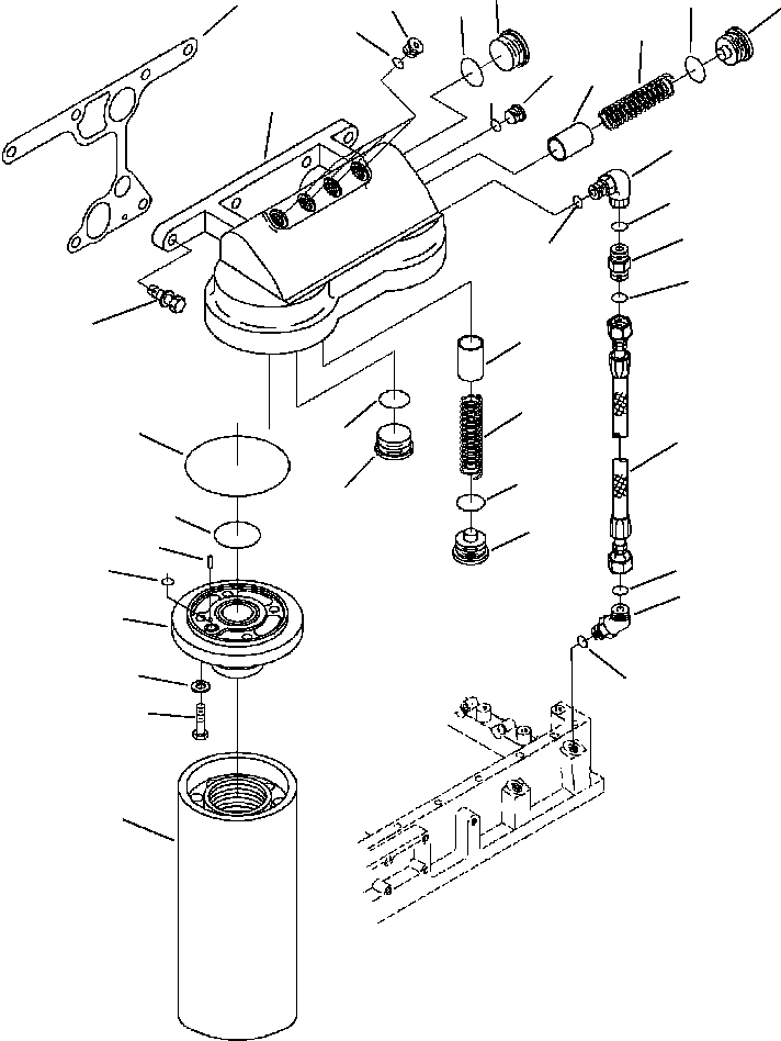 HEAD, OIL FILTER 1307 855 H2 KOMATSU