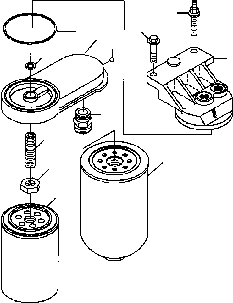 ADAPTER, FILTER HEAD 6735 71 6150 KOMATSU