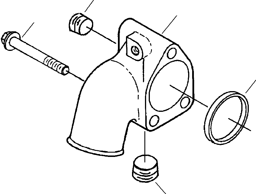 CONNECTION, WATER INLET 6731-61-6130 KOMATSU