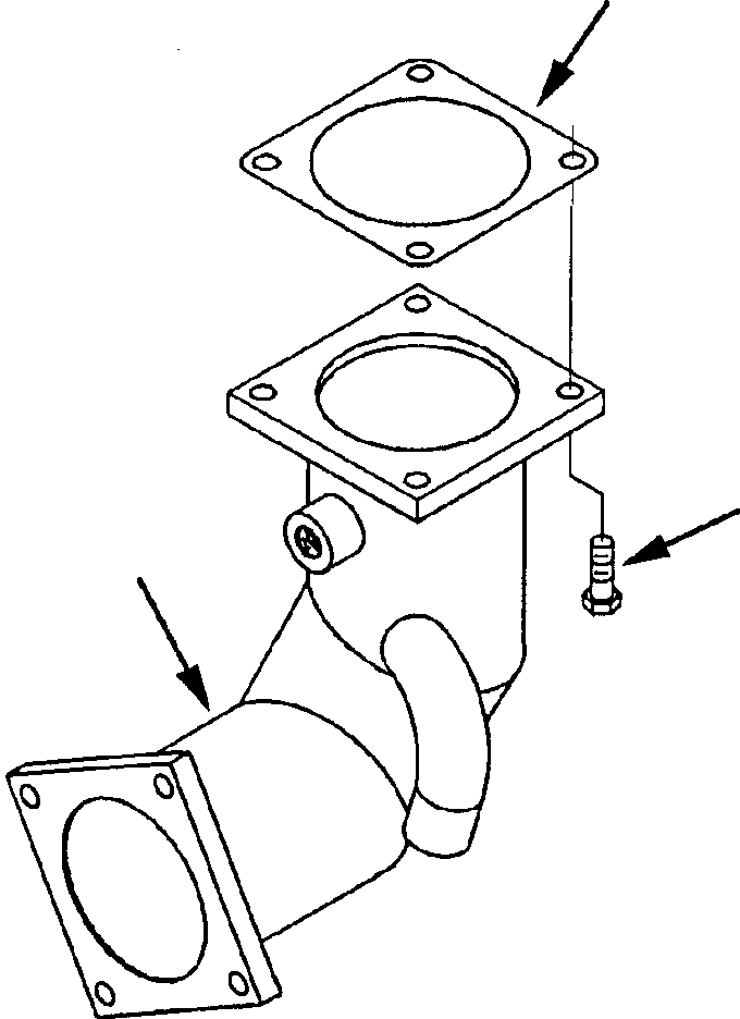 CONNECTION, WATER INLET 6216-64-6150 KOMATSU
