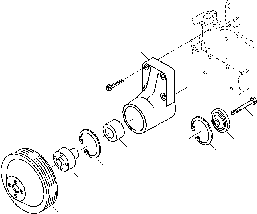 PULLEY, FAN 1304 821 H1 KOMATSU