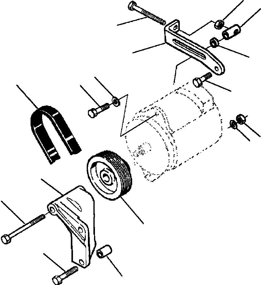 SUPPORT, ALTERNATOR 1307 626 H1 KOMATSU