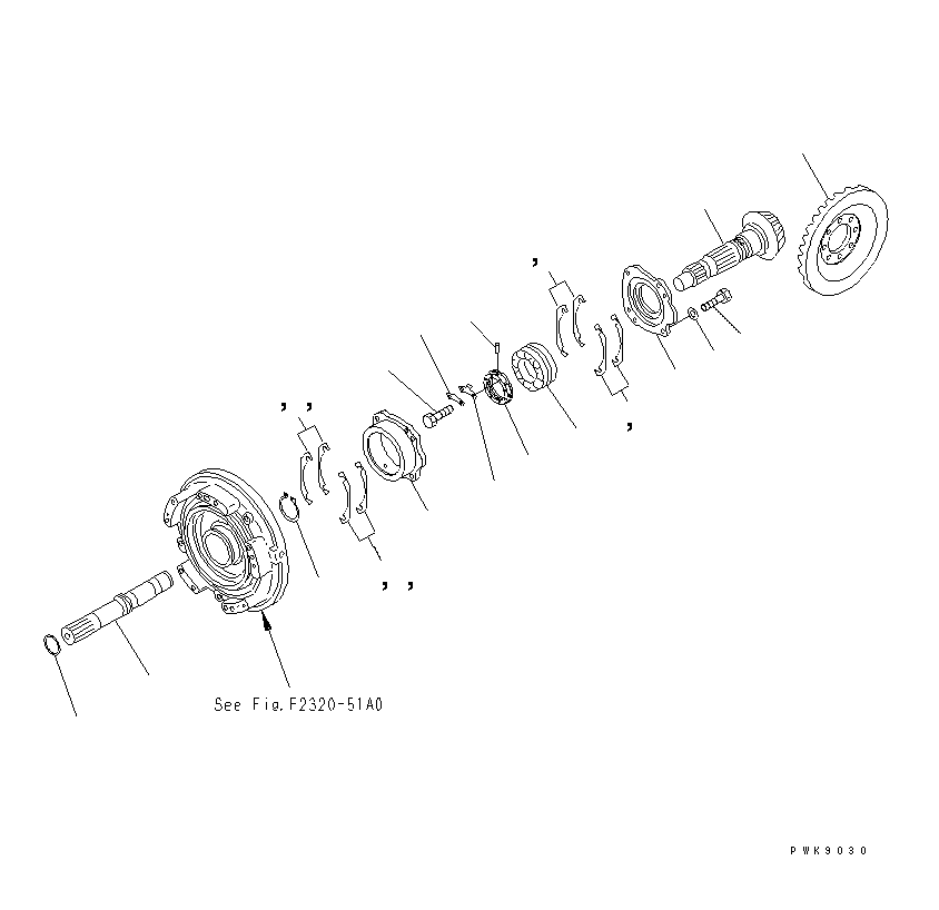BEVEL GEAR 134-22-61260 KOMATSU