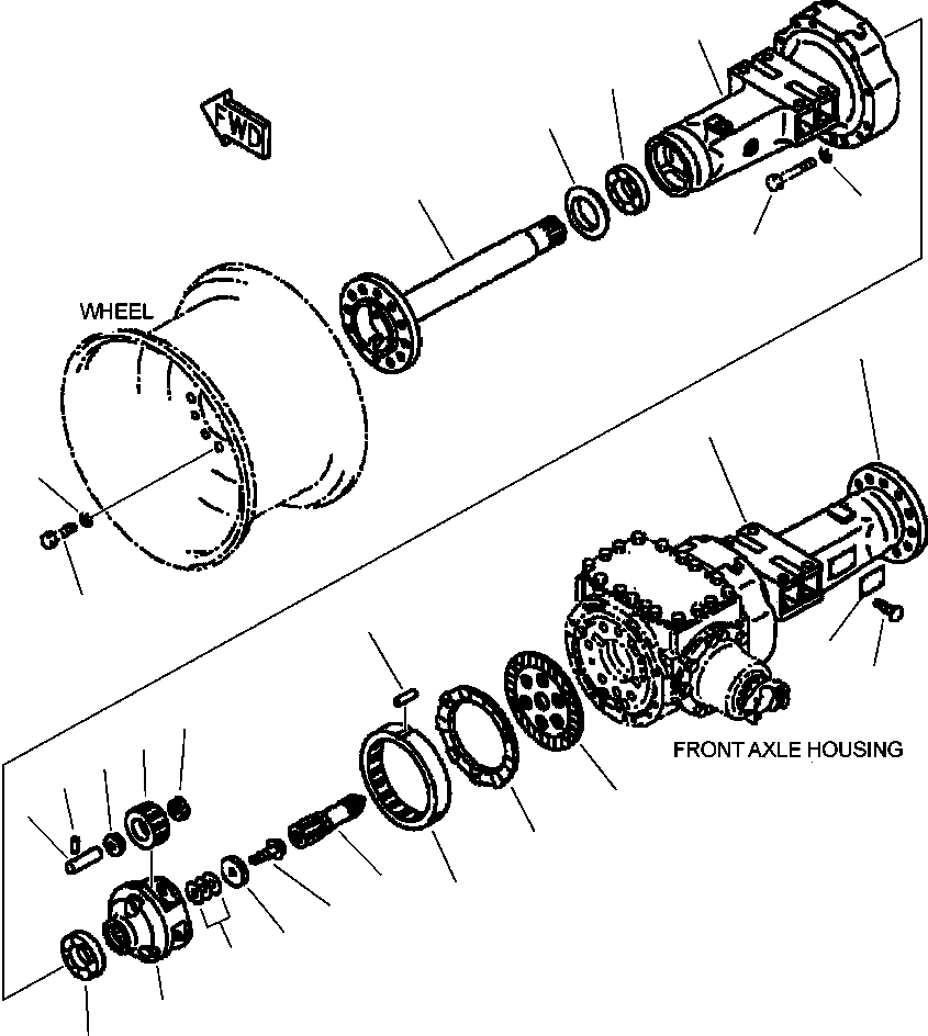 AXLE ASS'Y,FRONT (LIMITED SLIP DIFF.) 418-22-20050 KOMATSU