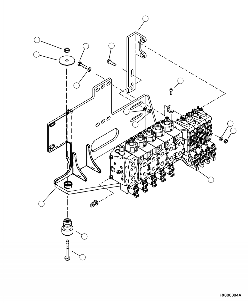 BRACKET, MAIN CONTROL VALVE MOUNTING 4A1-62-10512 KOMATSU
