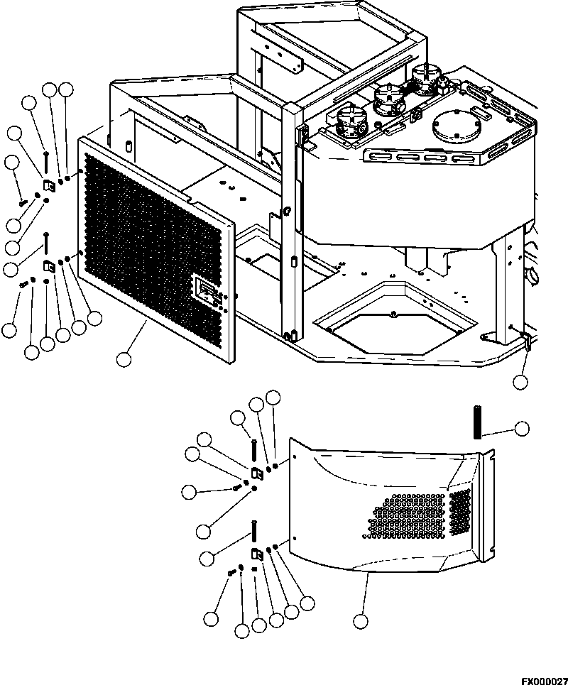 GUARD, SWING-OUT ENGINE 4A1-54-11141 KOMATSU