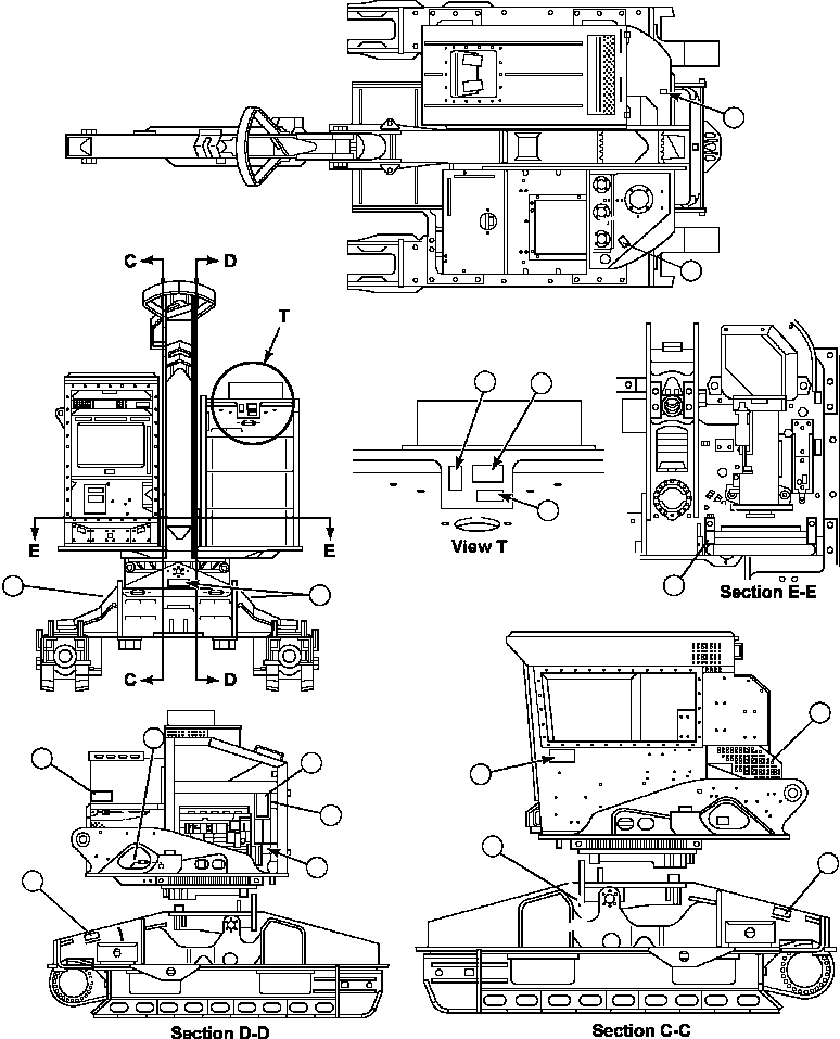 DECAL, GREASE POINTS - LEVELING (R.H.) 21918KF KOMATSU