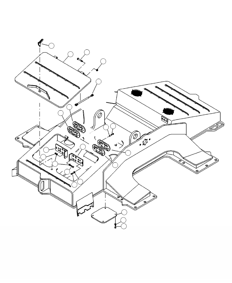 GROMMET PLATE, R.H. REAR 82716 KOMATSU