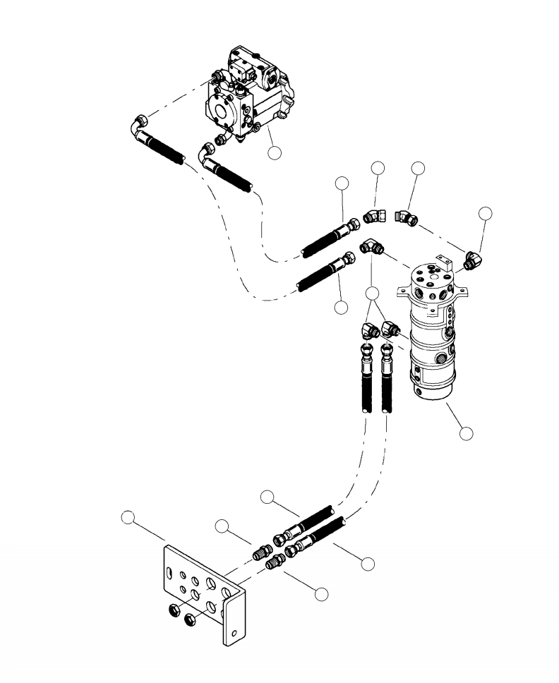 HOSE ASSEMBLY (6065-16-16JS-16JS) 83023KF KOMATSU