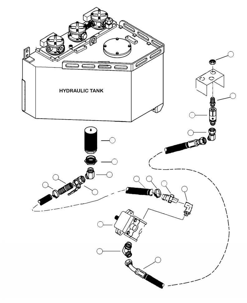 HOSE ASSEMBLY (2113-12-12JS-12J4-W) 28535KF KOMATSU