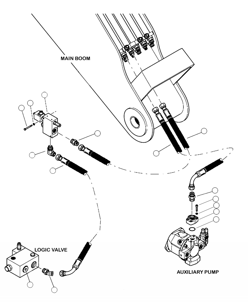 HOSE ASSEMBLY (4040 16-16OS-16OS-W WS225) 28533KF KOMATSU