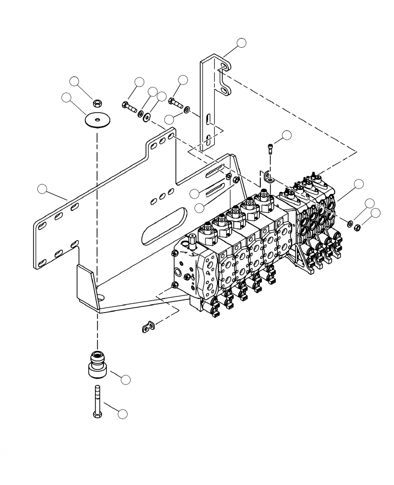 BRACKET, MAIN CONTROL VALVE MOUNTING 14570KF KOMATSU