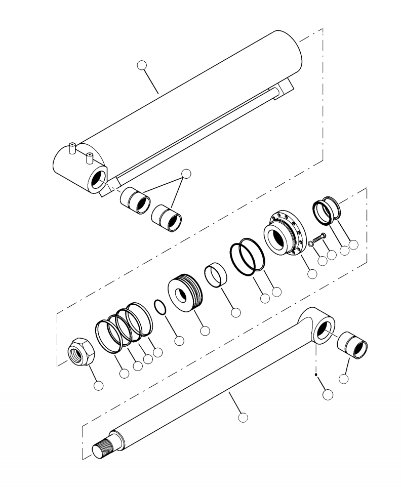 NUT, CYLINDER ROD 16561KF KOMATSU