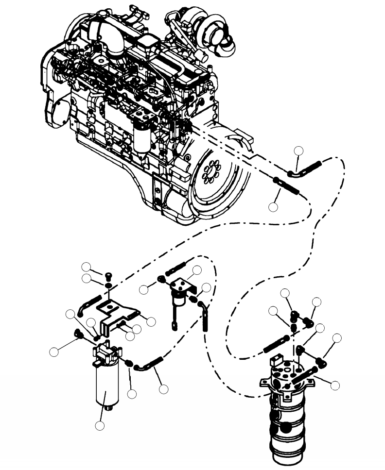 FILTER, REMOTE FUEL 82432KF KOMATSU