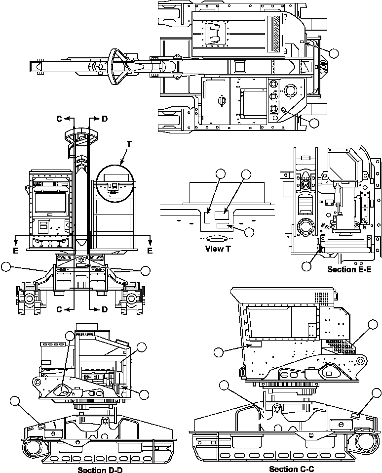 DECAL, KEEP CLEAR OF MOVING PARTS 09667-57100 KOMATSU