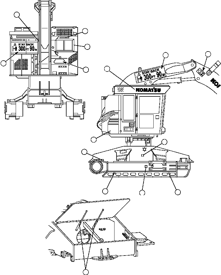 PLATE, LAMINATED EMERGENCY ESCAPE 4A1-00-10850 KOMATSU