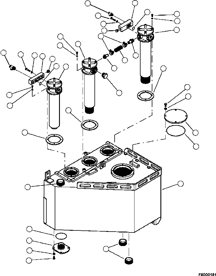 MANIFOLD, CASE DRAIN (5-PORT) 4A1-62-10180 KOMATSU