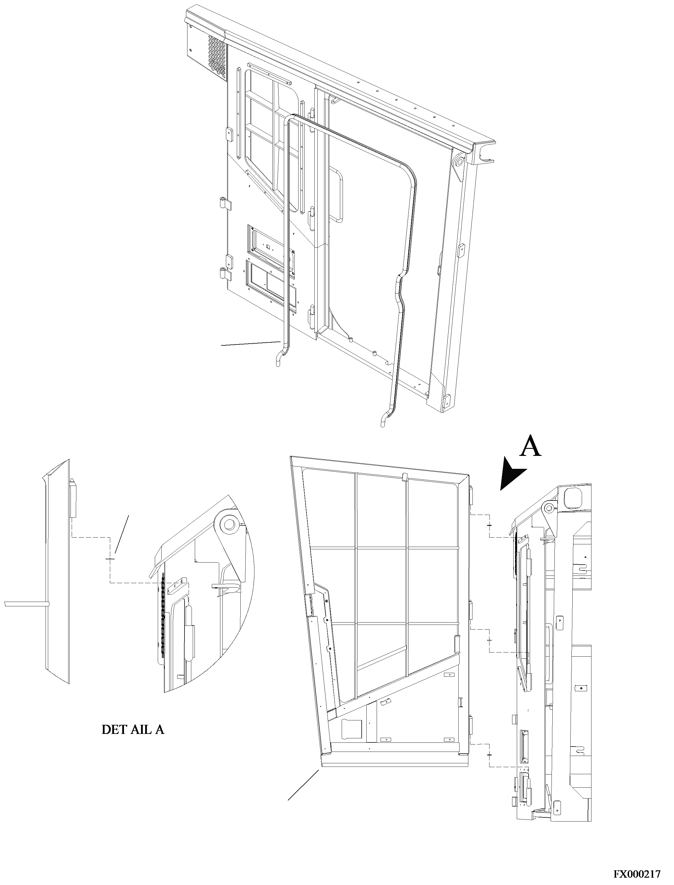 TRIM, DOOR (200 IN) 4A1-53-12030 KOMATSU