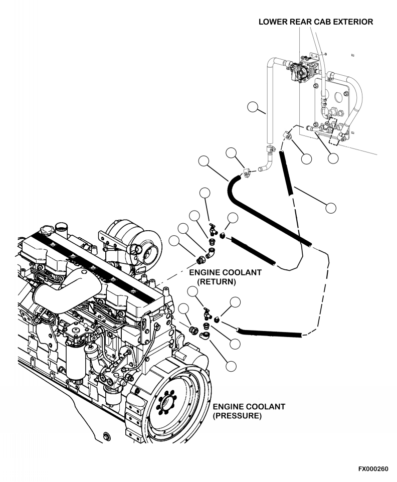 Шланг отопителя 4A1-979-0170 KOMATSU