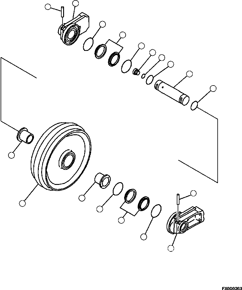 Направляющее колесо 207-30-73611 KOMATSU