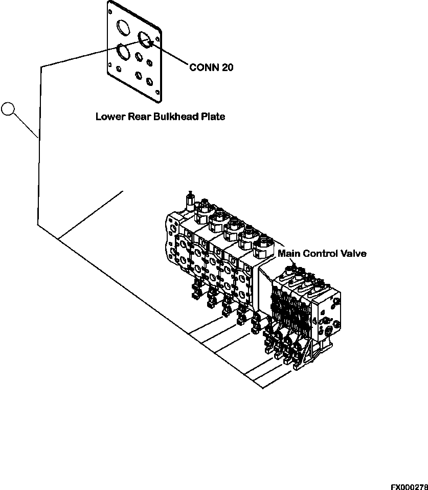 HARNESS, IQAN CONTROL TO REAR BULKHEAD AND MAIN CONTROL VALVE 4A1-06-11470 KOMATSU