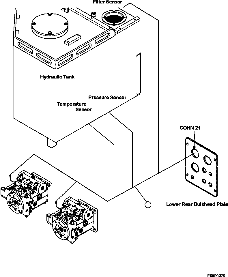 HARNESS, IQAN CONTROL BOX TO TRACK DRIVE PUMPS AND HYDRAULIC TANK 4A1-06-11650 KOMATSU