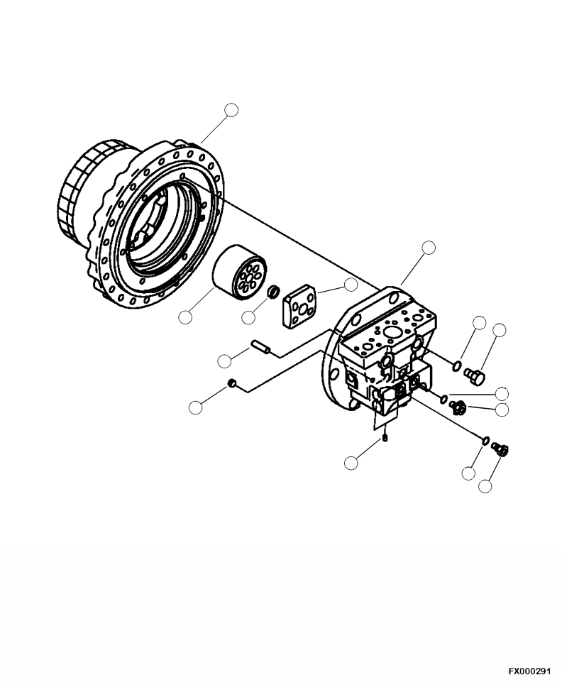 MOTOR ASSEMBLY, R.H. FINAL DRIVE 706-8J-01340 KOMATSU