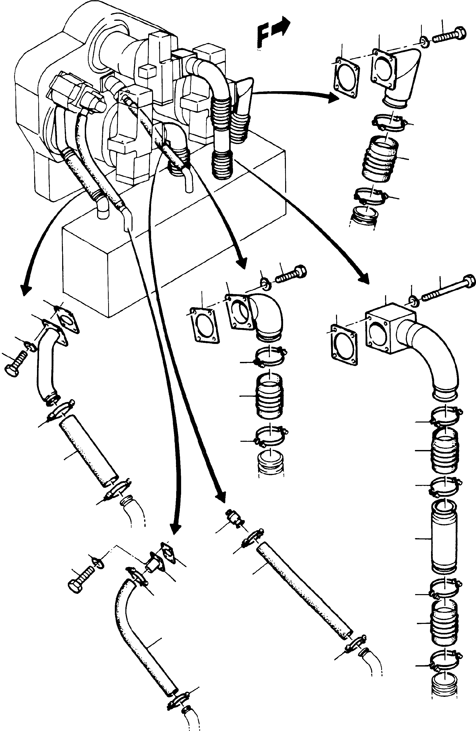 Suction line DN 80 Bulk ware, state length required 282 772 40 KOMATSU