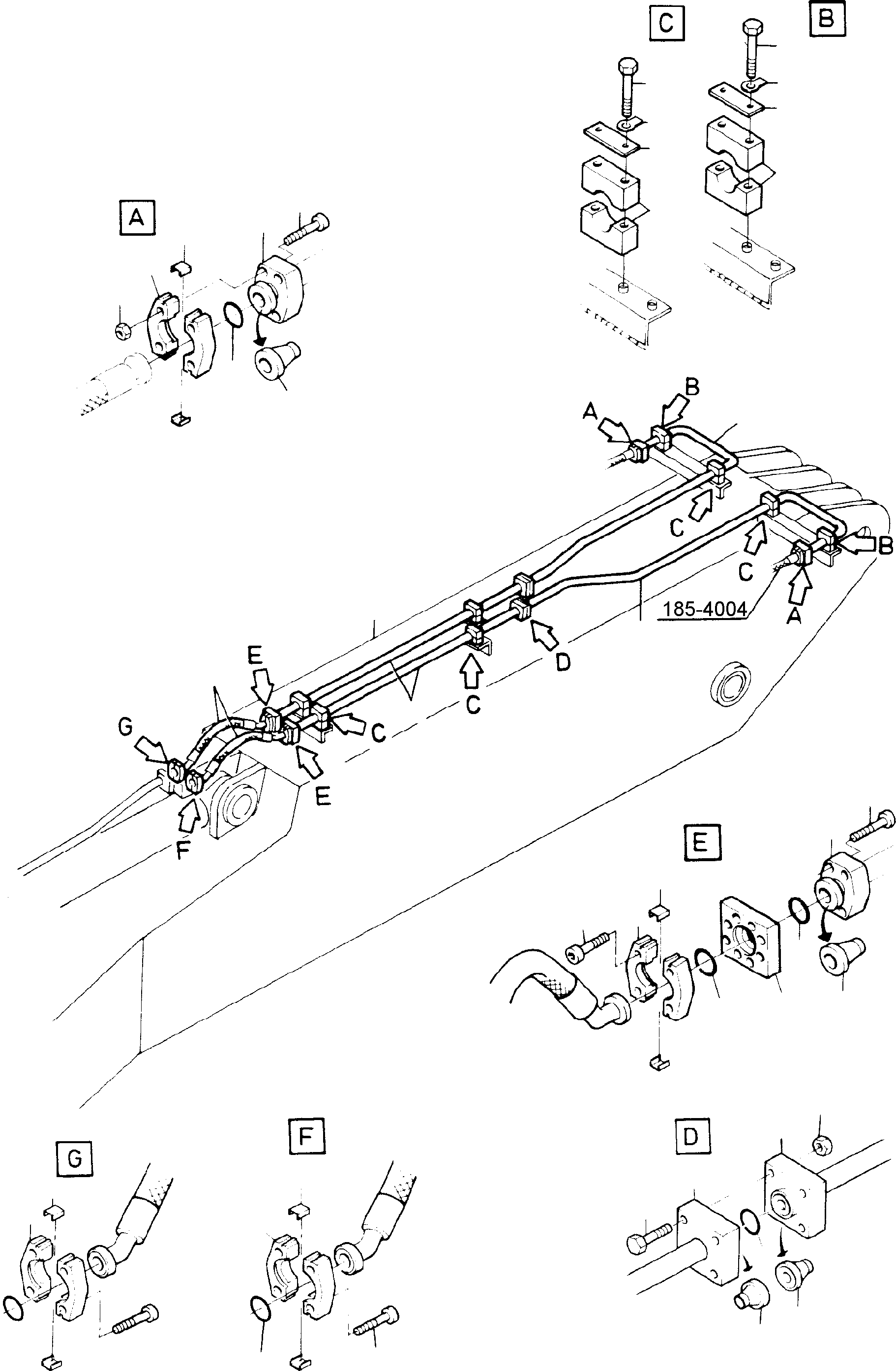 Lube rail 314 654 40 KOMATSU