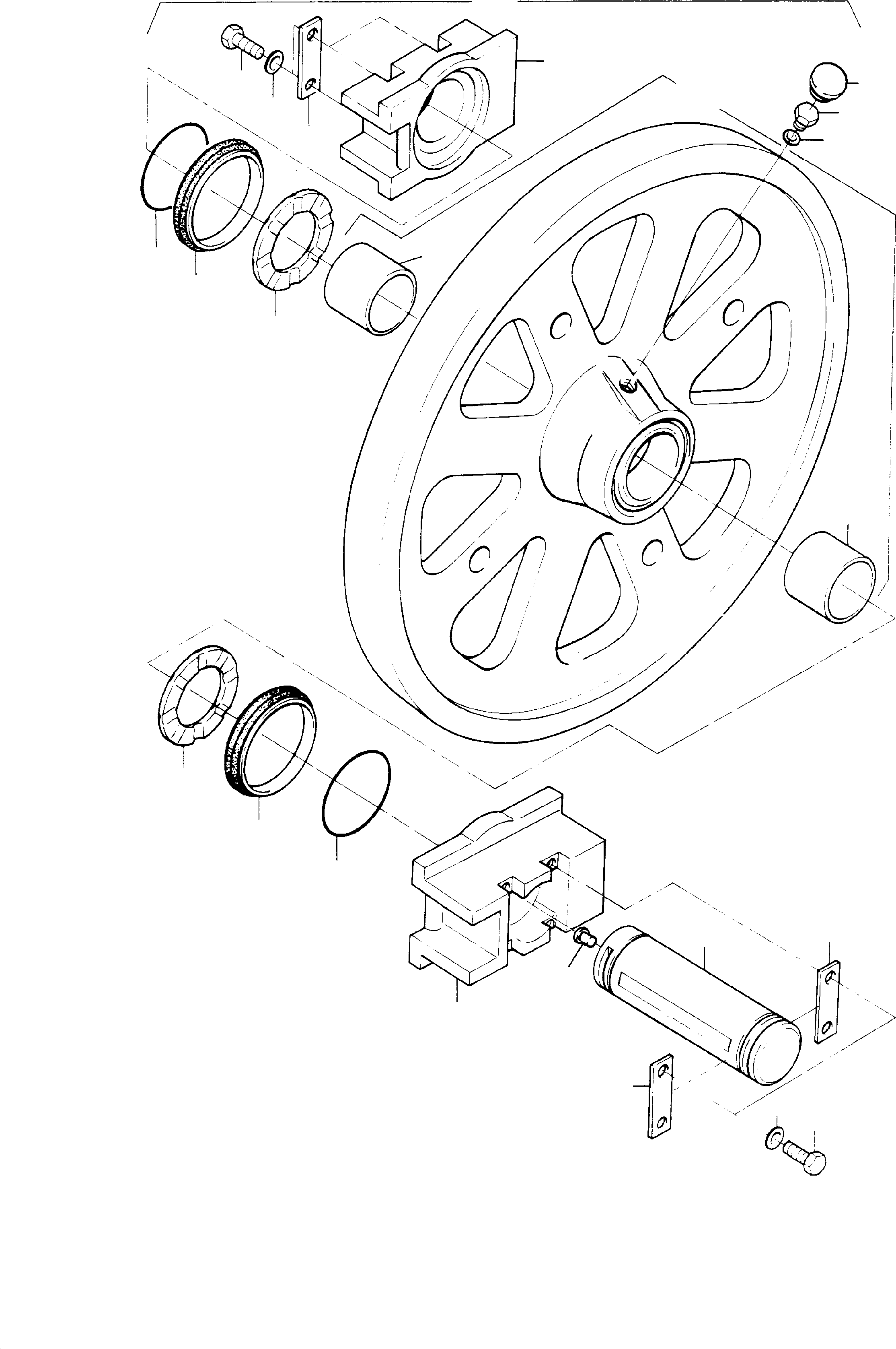 Idler with freeze-in bushing 429 221 40 KOMATSU