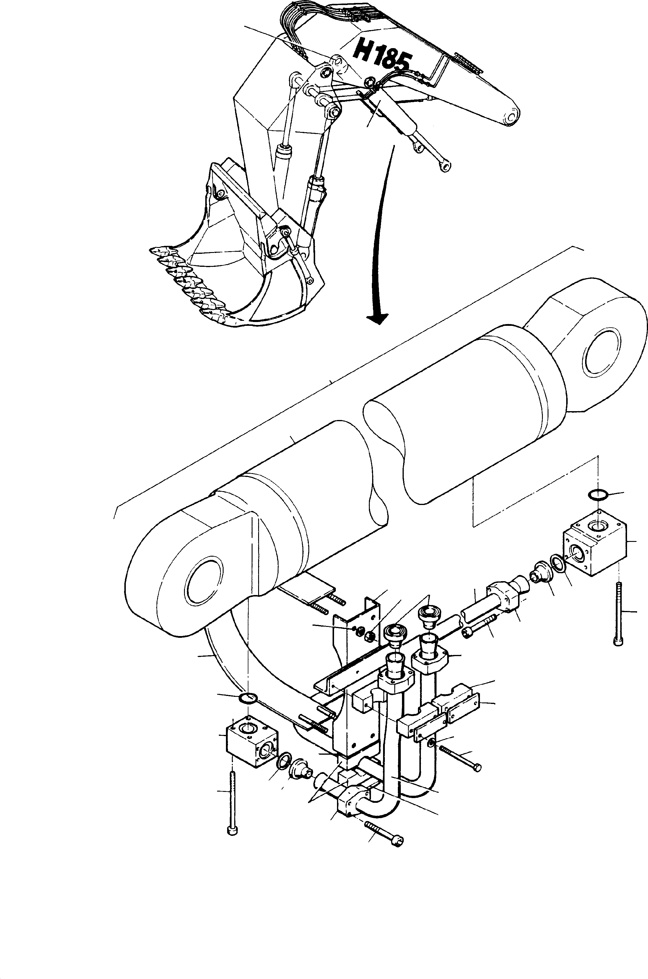 Pipe assy., to fig-no: 02 Ø 50 690 360 73 KOMATSU