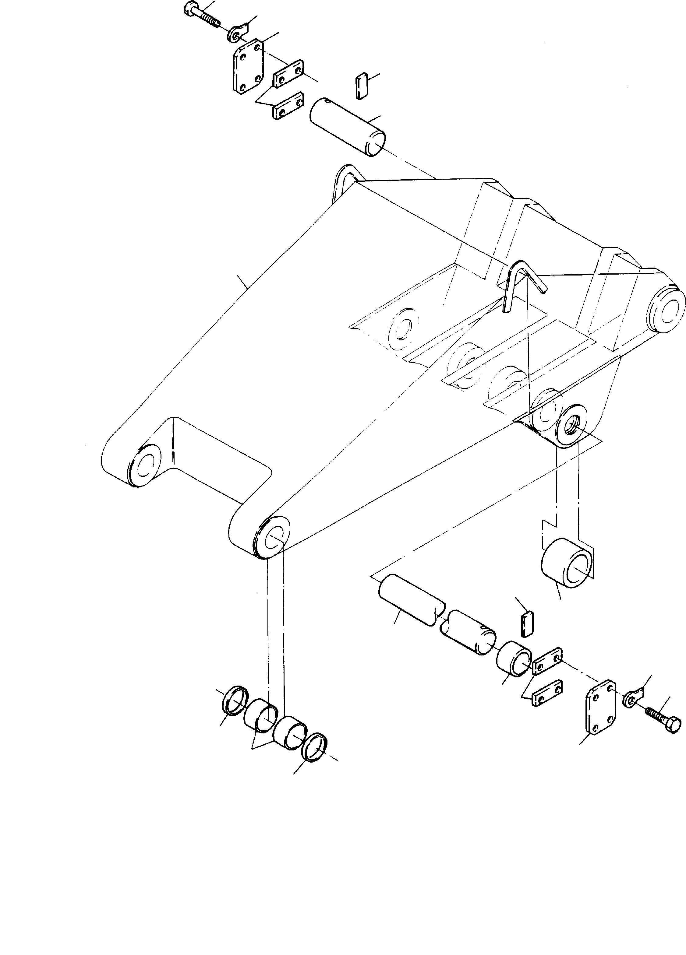 Bullcl. bucket stick w. bushings 690 357 73 KOMATSU