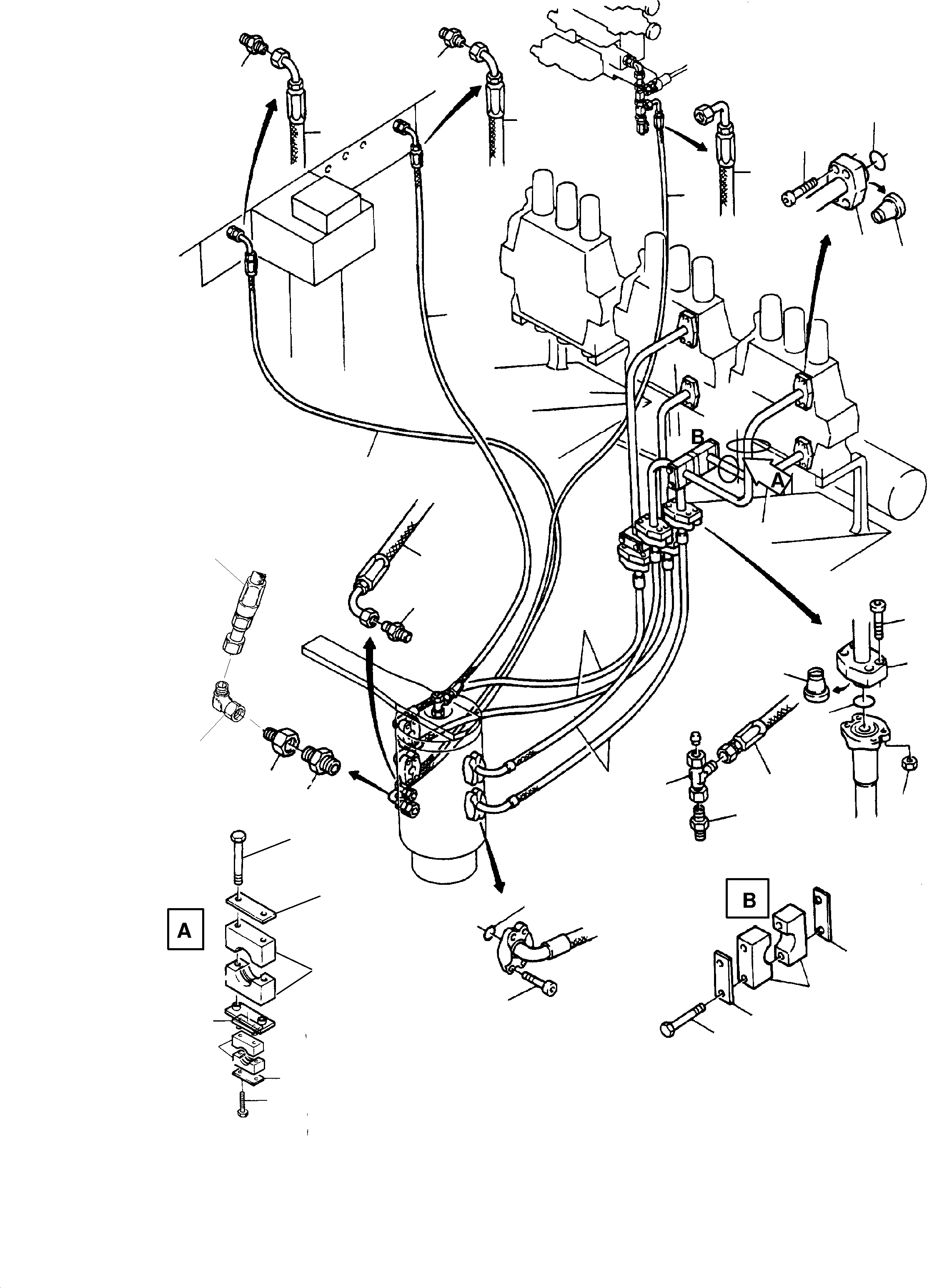 Hose assy., from 06 107 up 604 074 40 KOMATSU