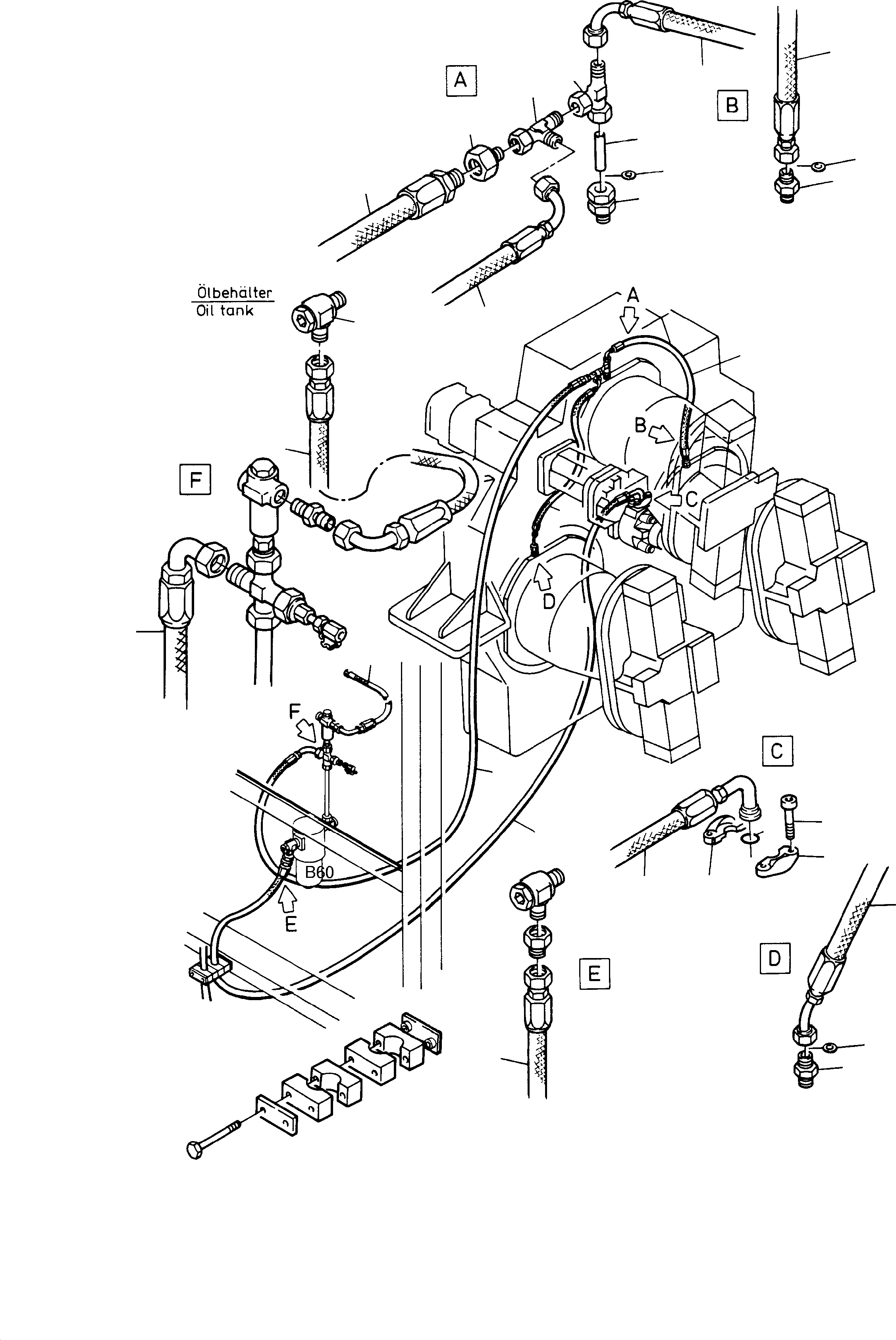Hose assy. DN 12 x 6500 551 560 40 KOMATSU