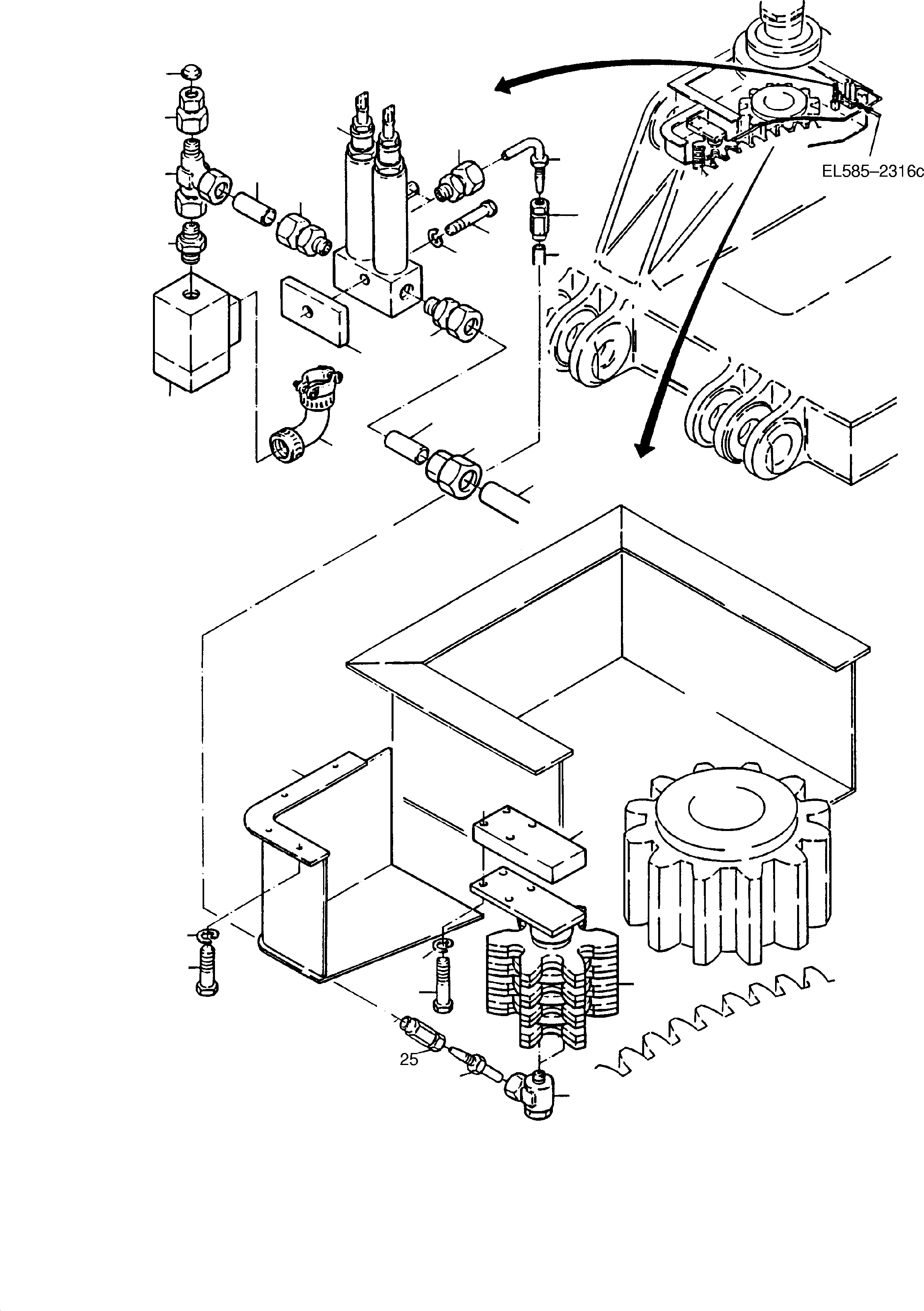 Lining plate 583 028 40 KOMATSU