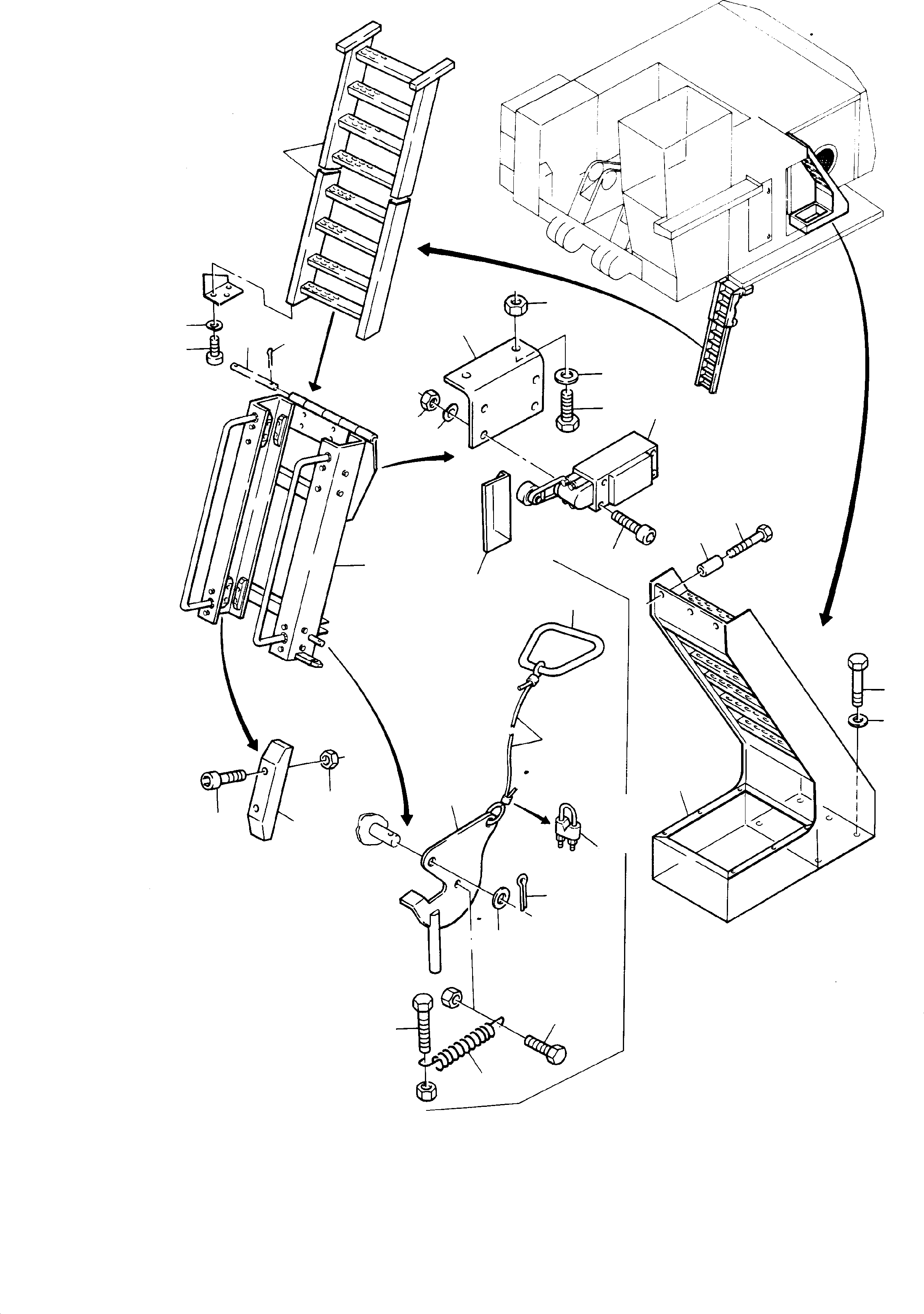 Ladder guide 561 459 40 KOMATSU