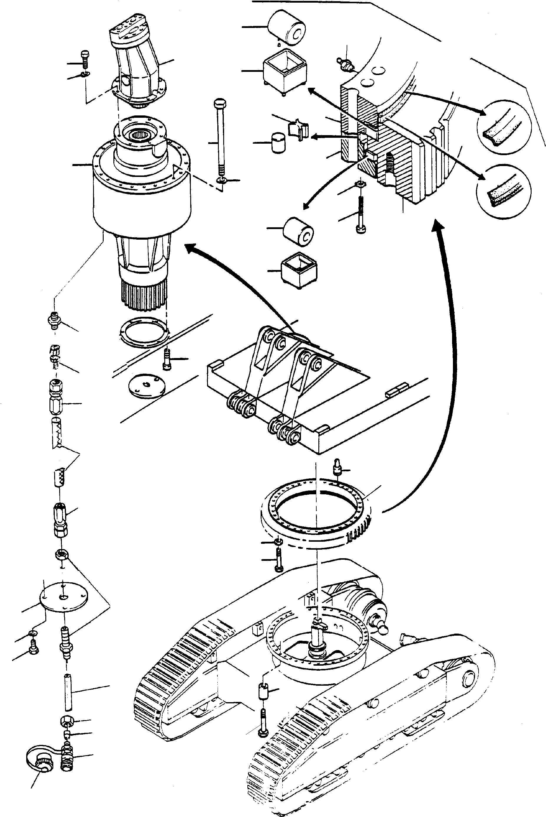Spacer between 23, 24 641 238 40 KOMATSU