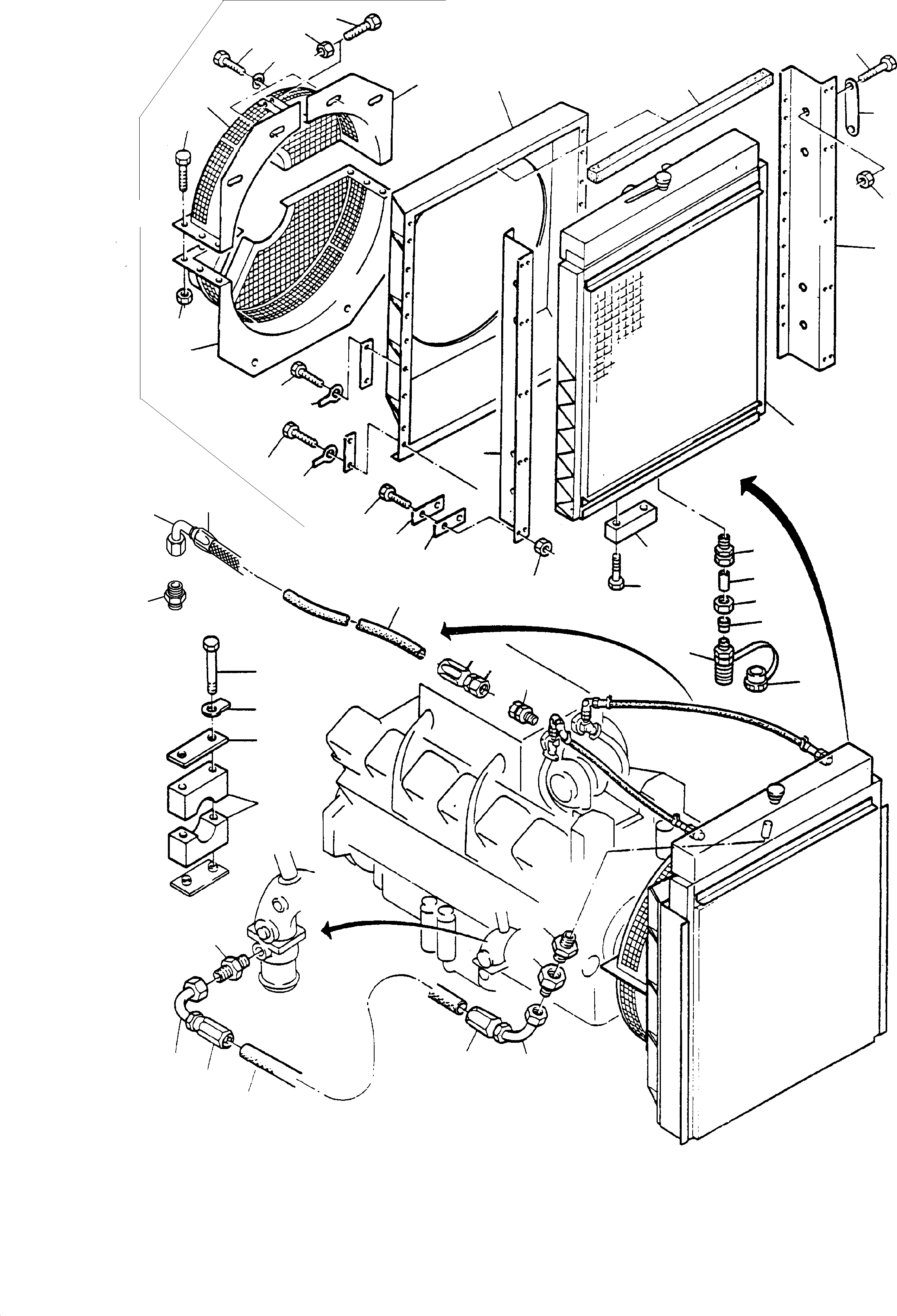 Fan cage incl. fig-nos: 51-62 598 258 40 KOMATSU