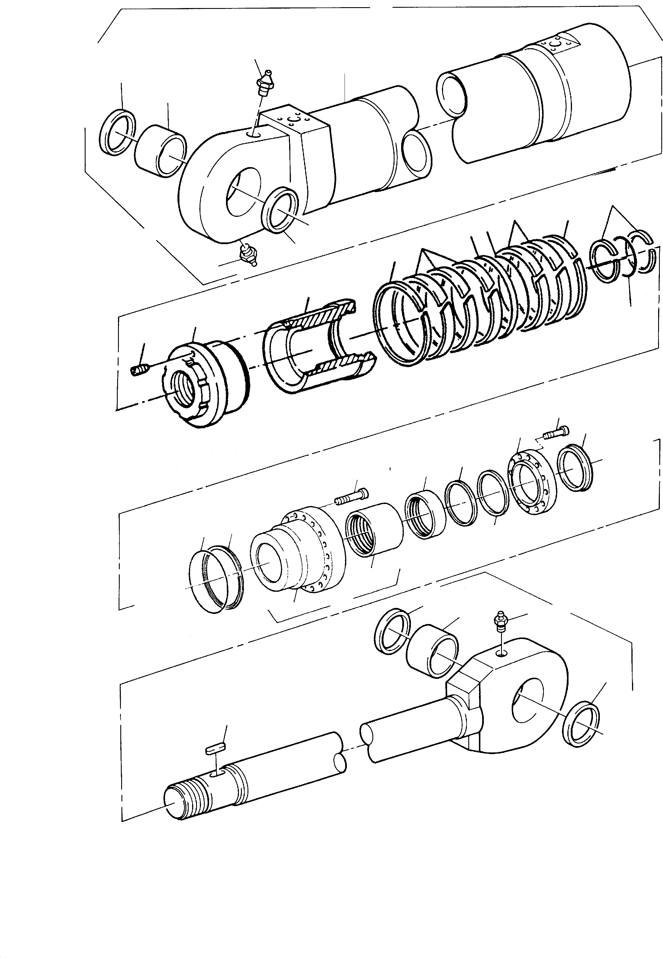 Комплект уплотнений - piston rod consist. of fig-nos: 16,17,23 24,29 780 445 73 KOMATSU
