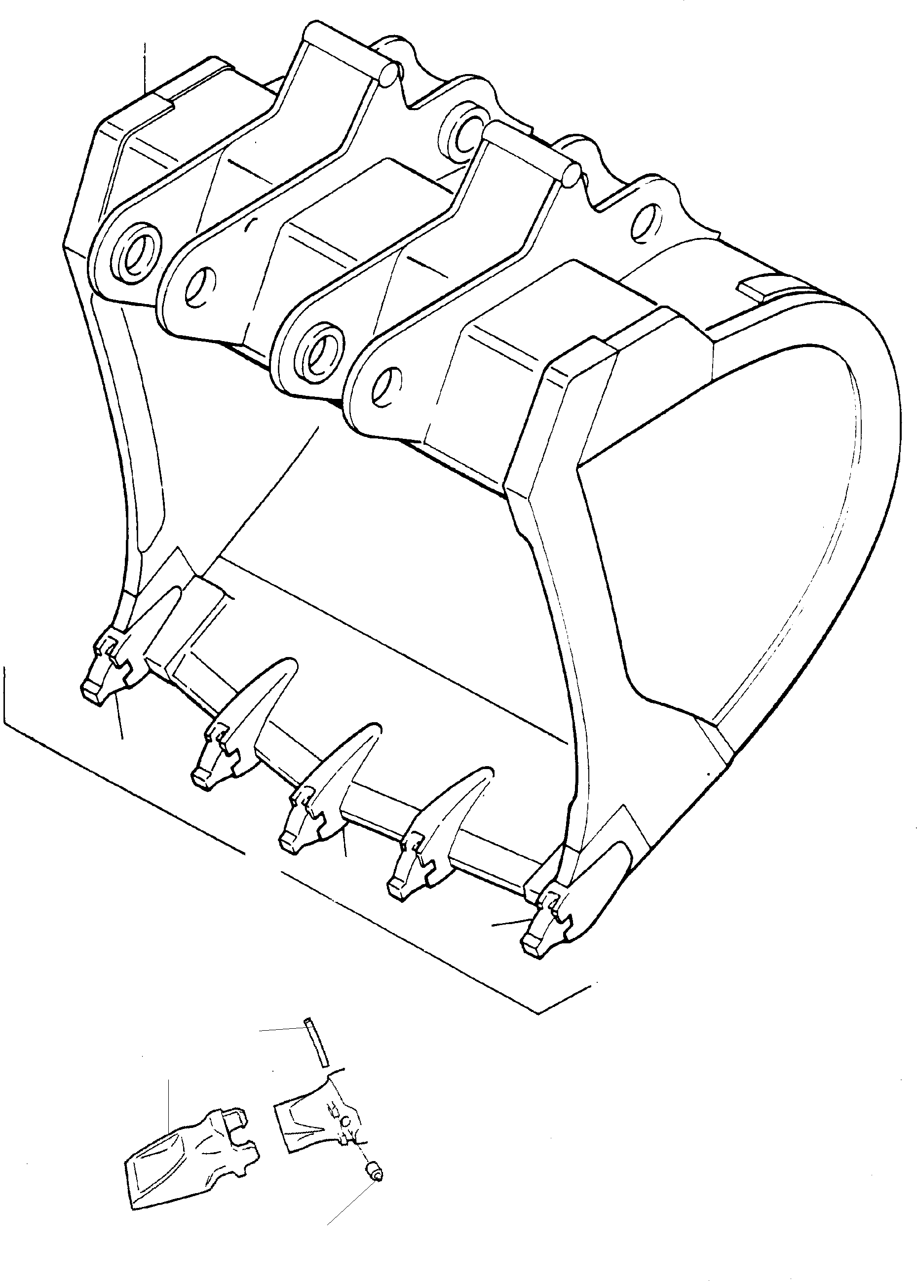 Backhoe (w/o teeth) 640 840 40 KOMATSU