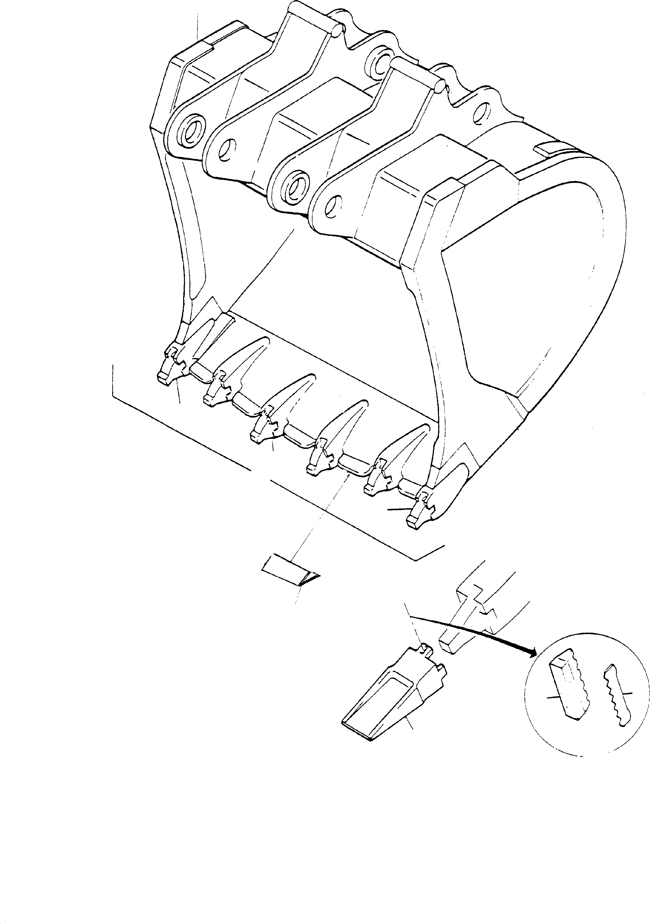 Backhoe (w/o teeth) 514 985 40 KOMATSU