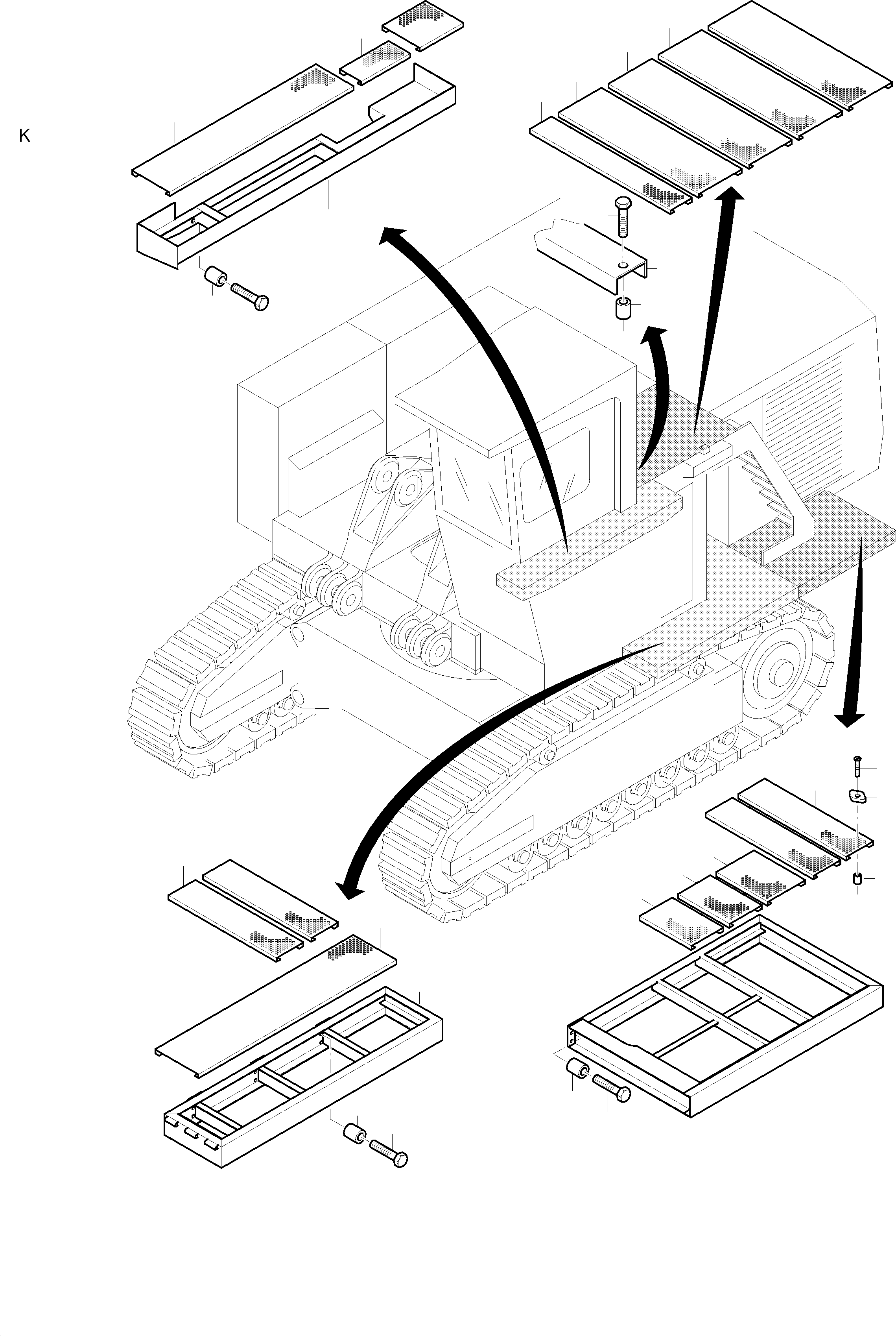 Решётчатый настил 654 416 40 KOMATSU