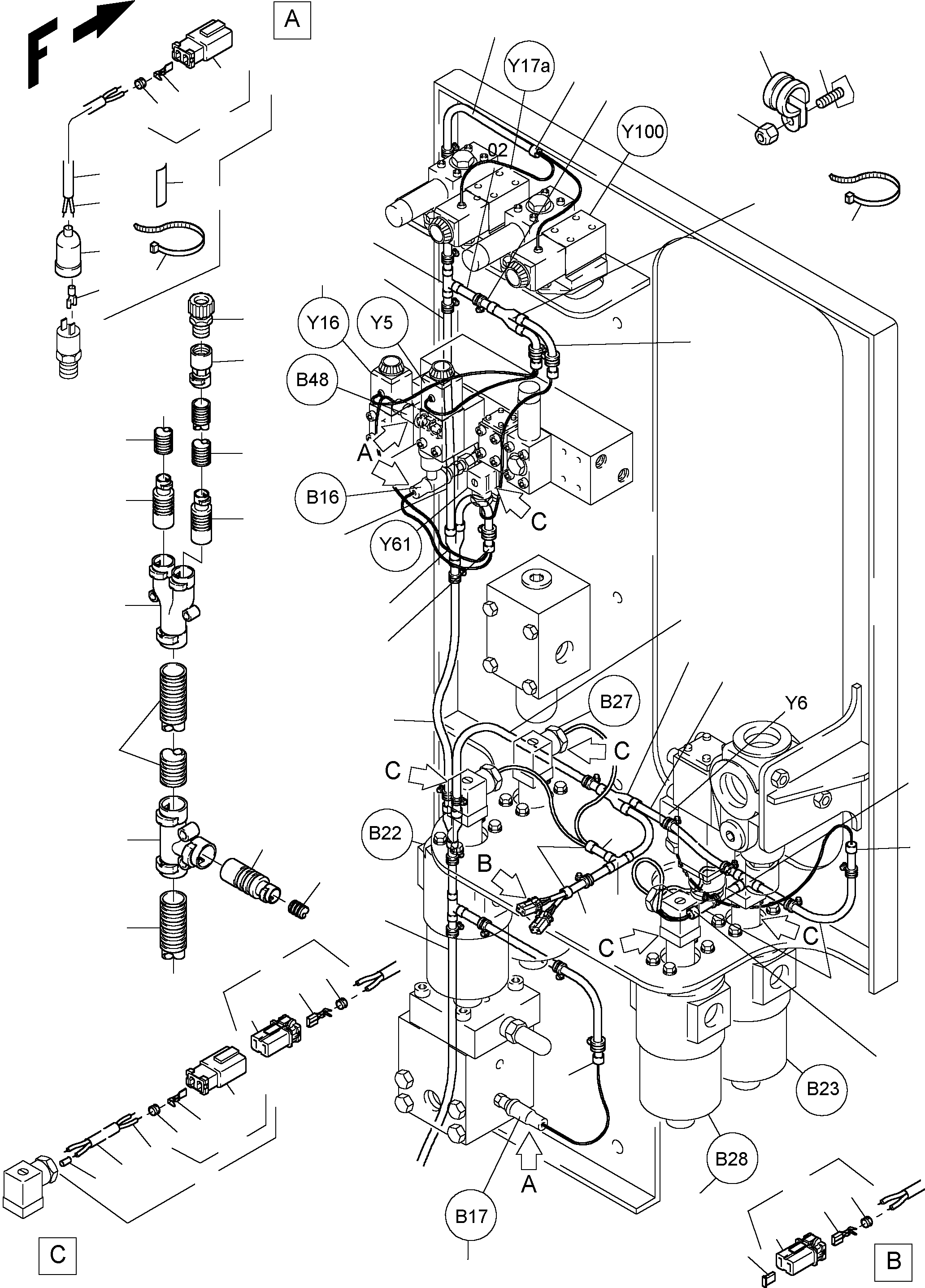Clamping panel 635 044 40 KOMATSU