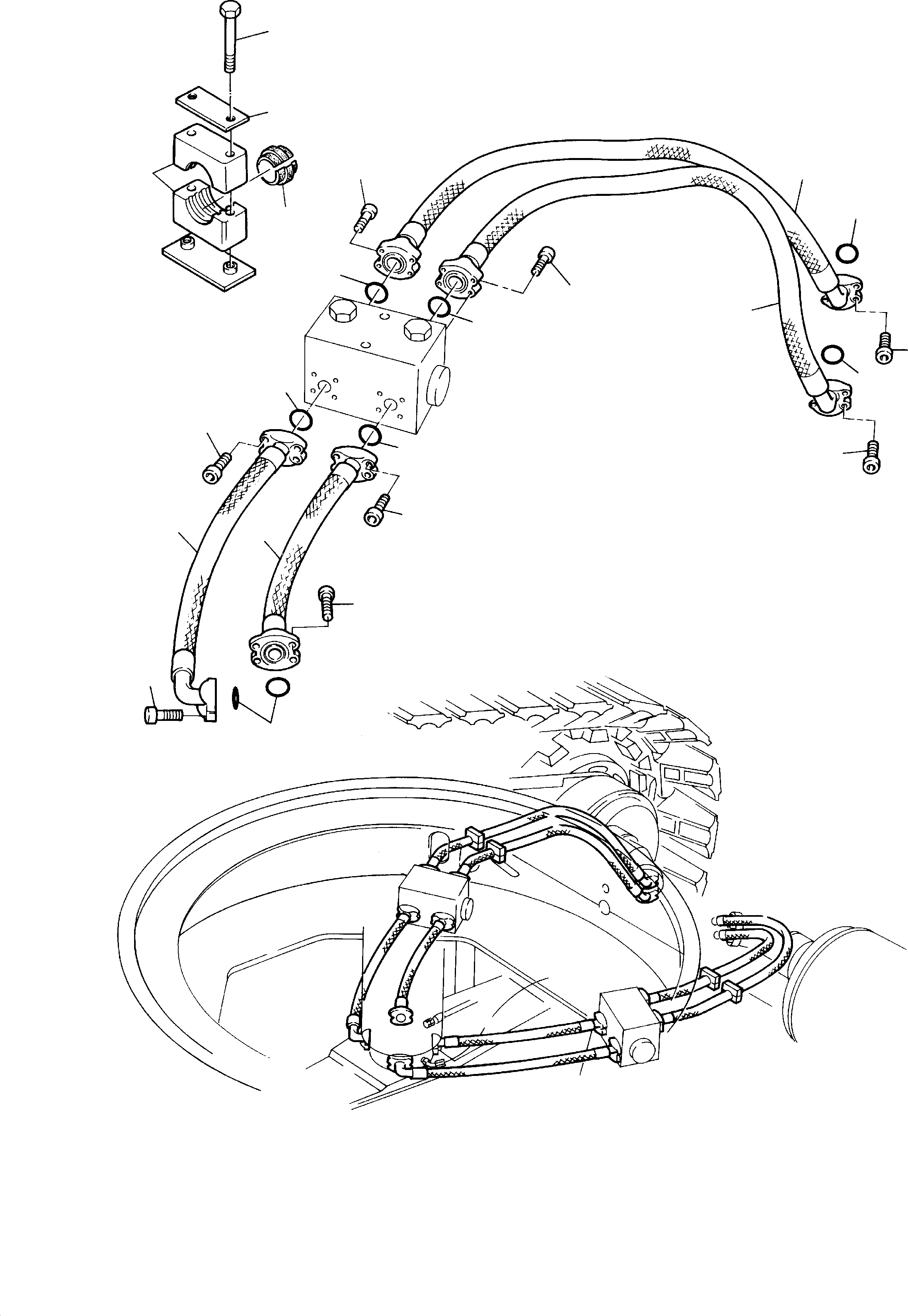 Hose assy. DN 40x2650 514 615 98 KOMATSU