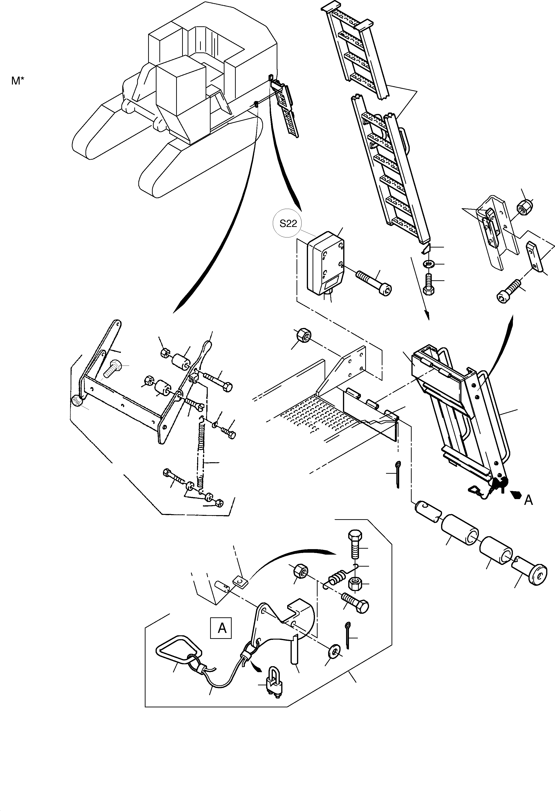 Hinge section 561 457 40 KOMATSU