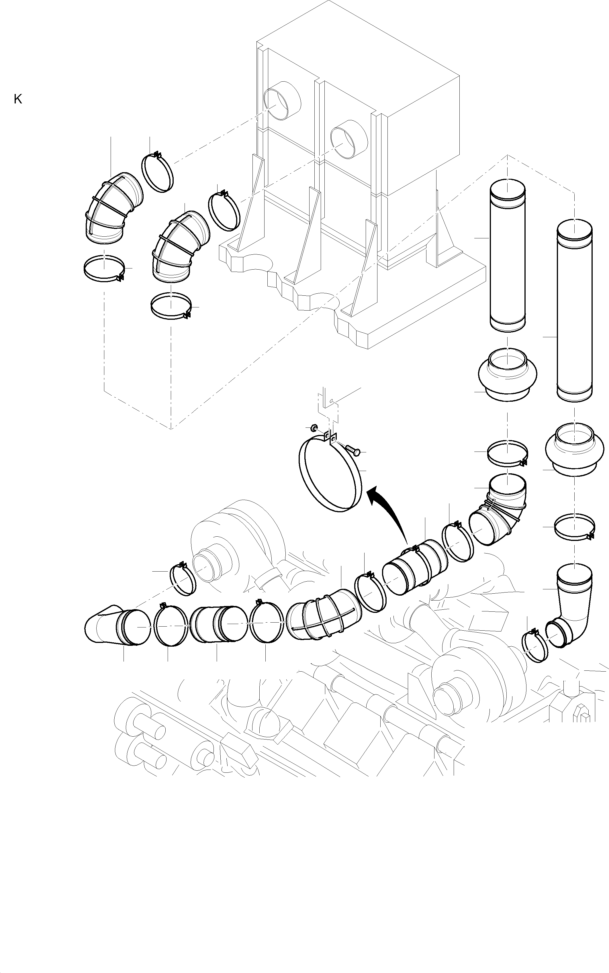 Хомут шланга 511 708 98 KOMATSU