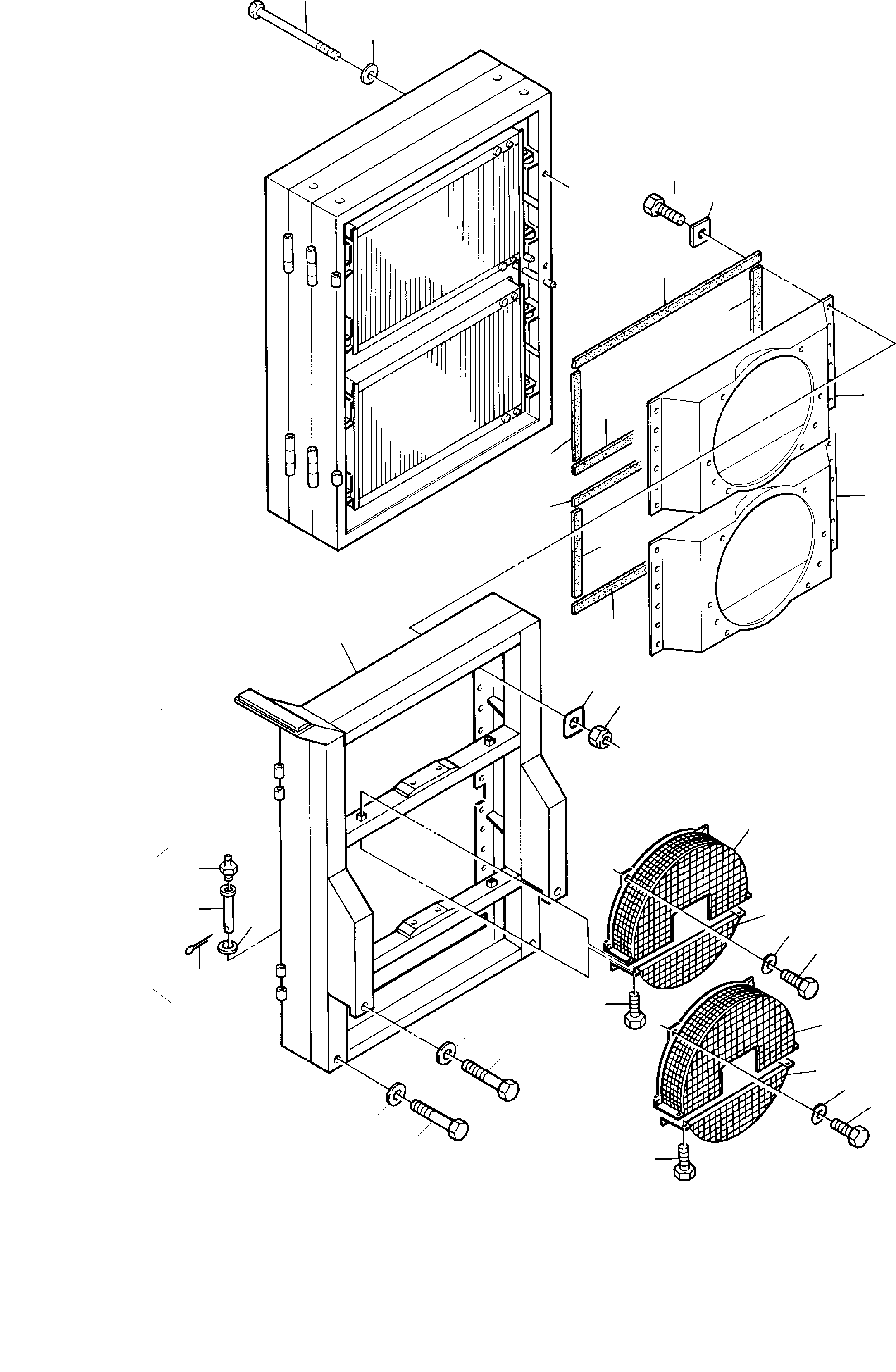 Radiator mounting w/o hinge 509 295 40 KOMATSU