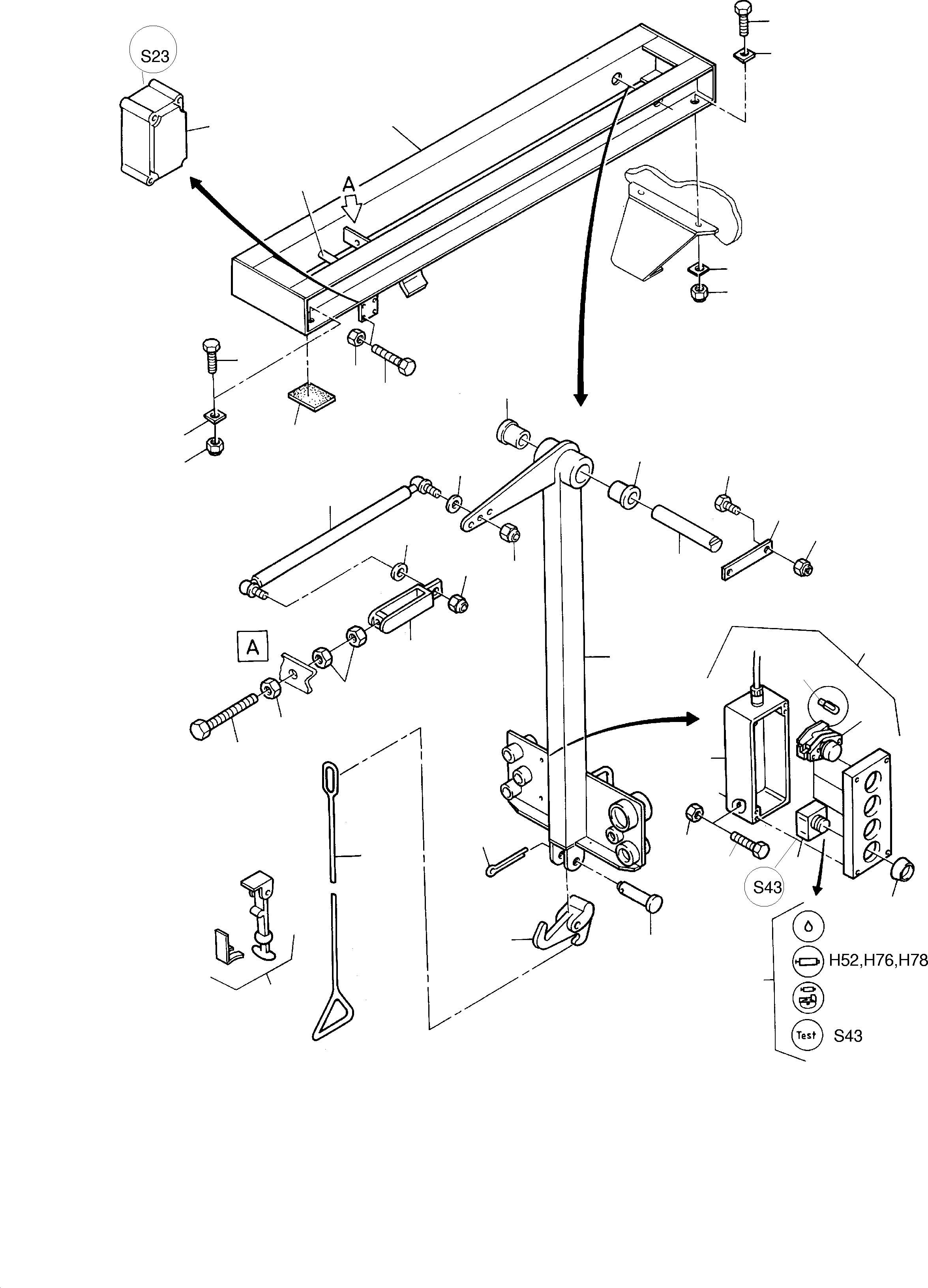 Hood fastener 081 474 40 KOMATSU